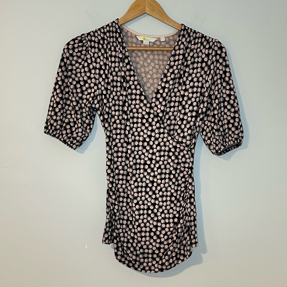 Boden Polka Dot Wrap Blouse Top – Size US 2 (UK 6)